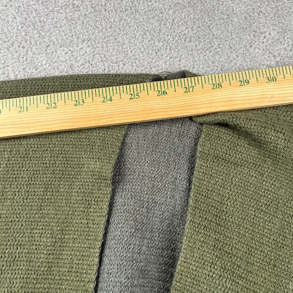 Castlecore Preppy Knit Poncho Wrap Women Olive‎ Green Fringe Boho Earthy Cozy